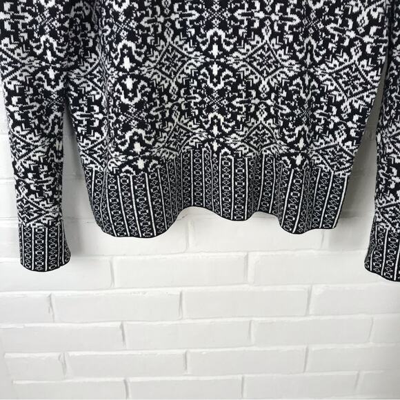 Talbots Vintage Cotton Wool Blend Patterned Turtleneck Sweater Size MP - Picture 4 of 8